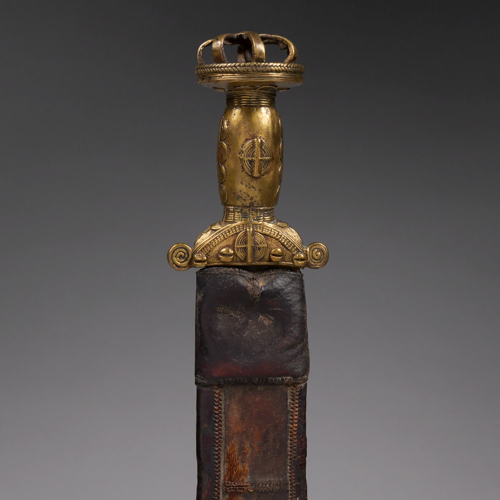 Prestige Machete Sword in Sheath Baule, Ivory Coast