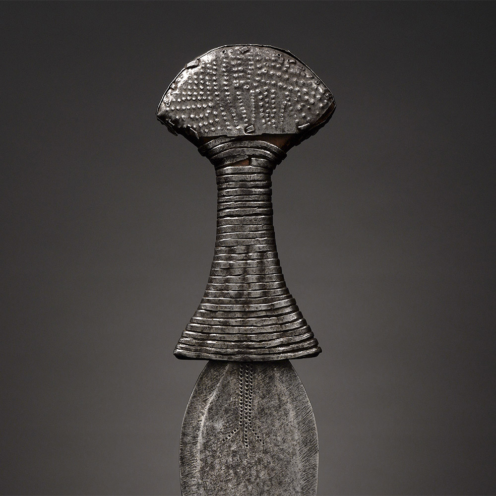 Short Sword with Embellished Handle Lobala / Mbondzo / Mondzombo / Ngbaka / Mbanza, D.R. Congo / Rep. of Congo