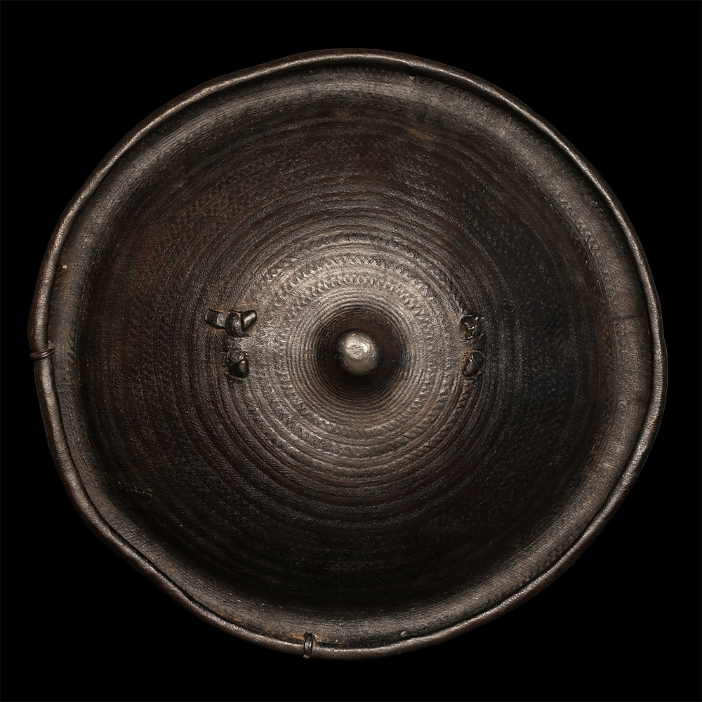 Embossed and Incised Leather Shield, Sidamo, Shoa, Oromo, Ethiopia