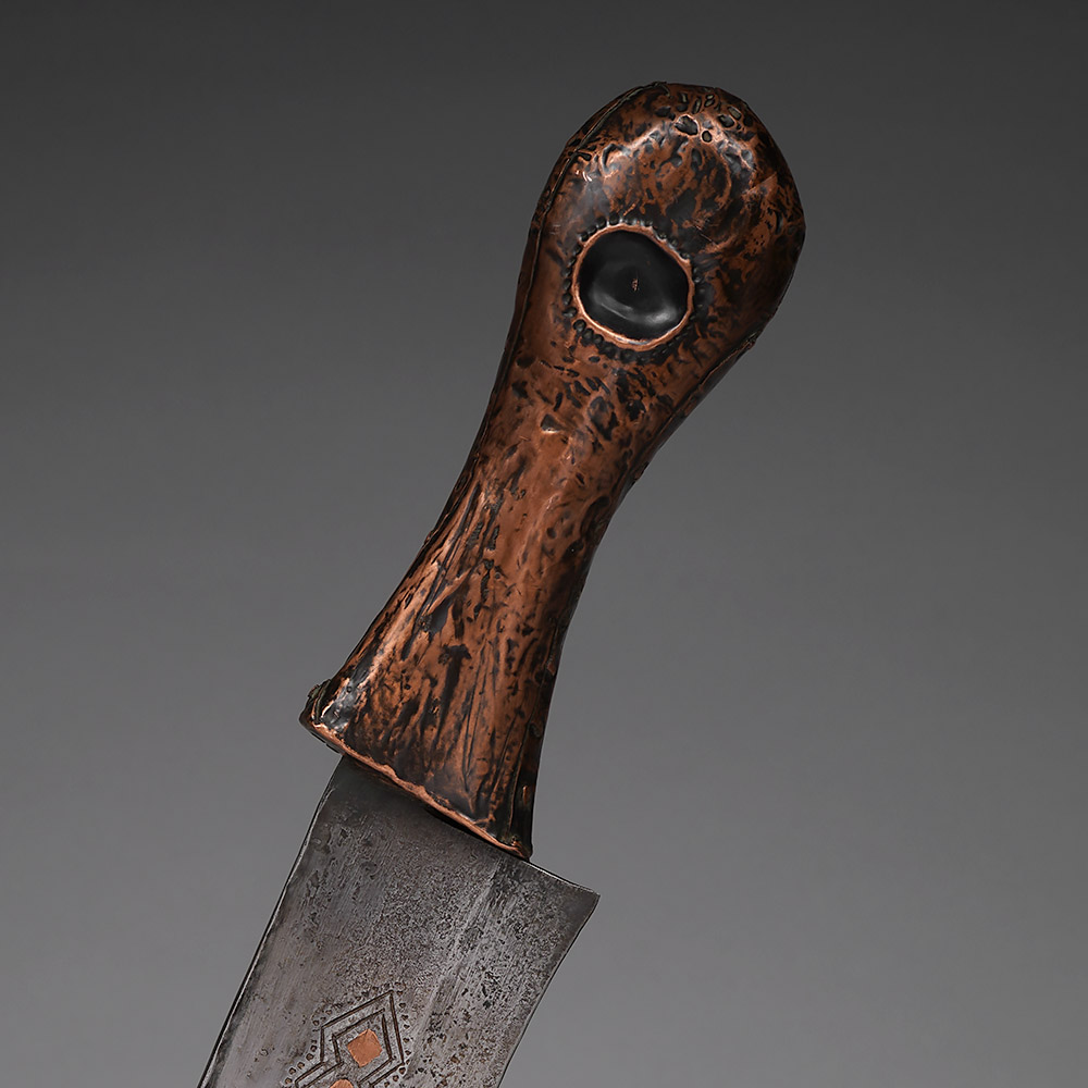 Inauthentic Asymmetrical Knife with Single-Edged Blade Tetela, D.R. Congo