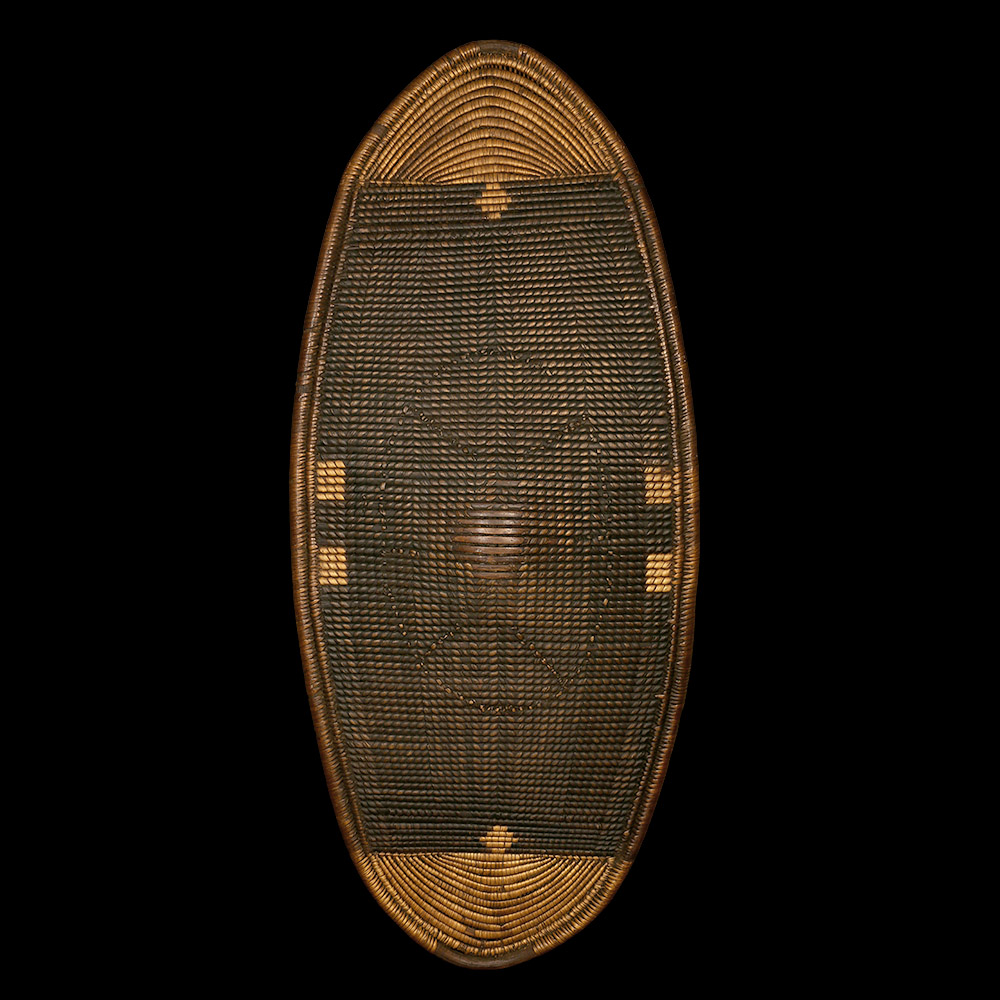 Woven basketry shield Bandia Nsakara