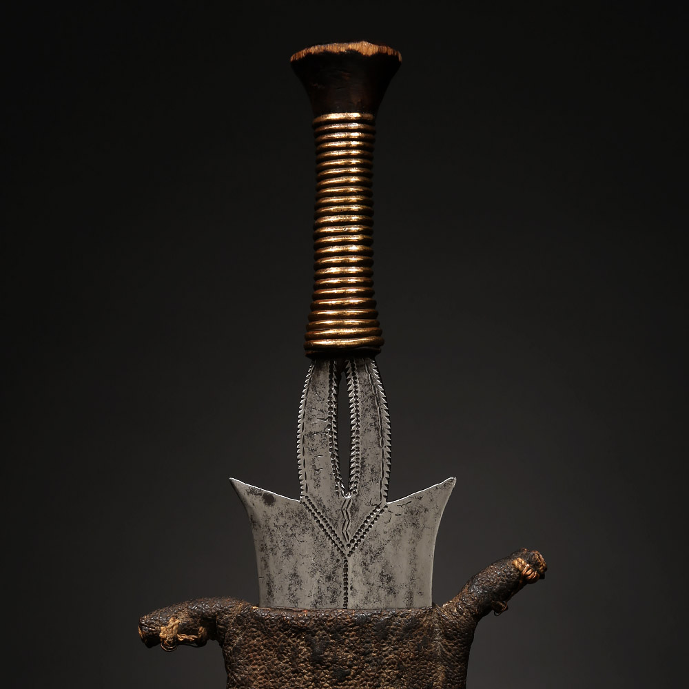 Basakpwa Short Sword in Sheath Yakoma, Central African Republic