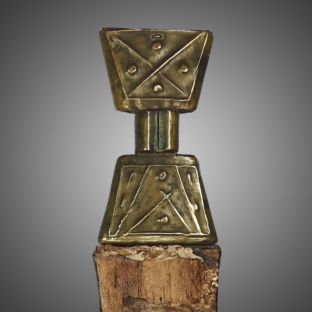 Brass-Plated Dagger with Sheath Fang, Gabon