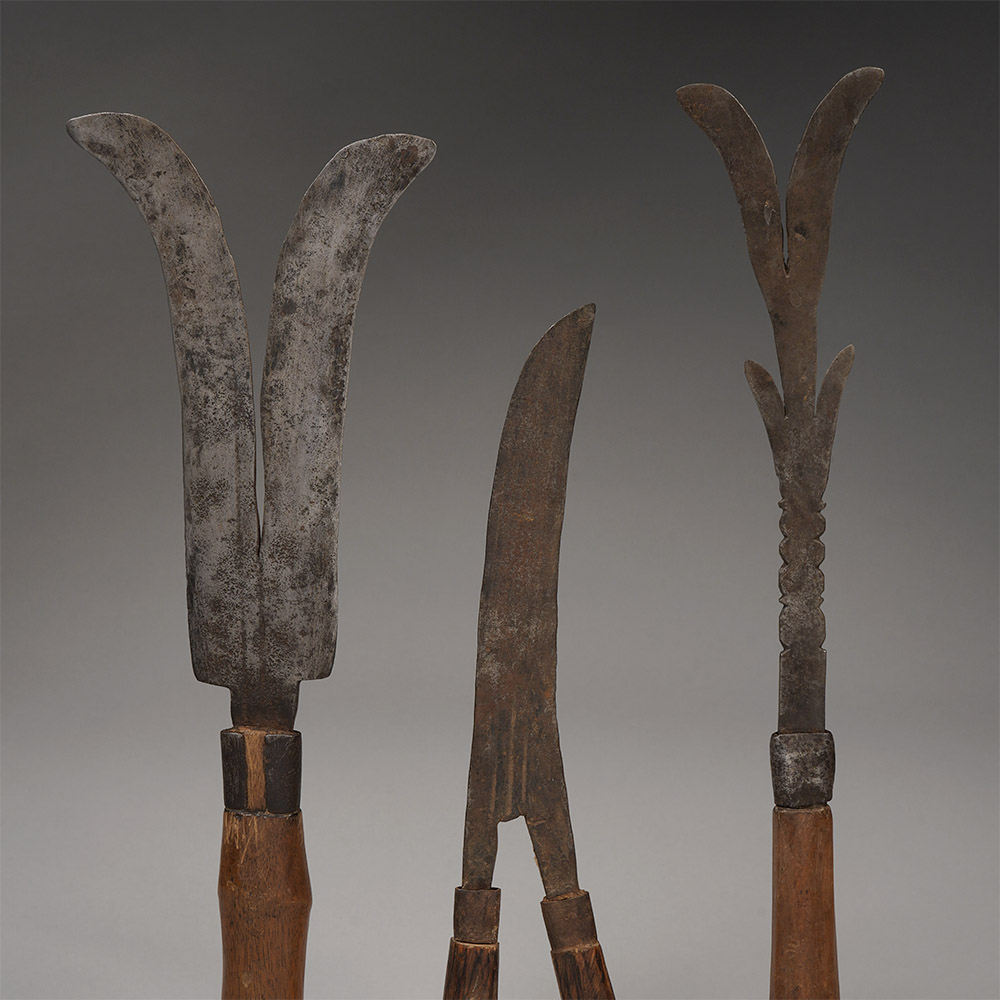 Trio of Liberian Blades Ceremonial Insignia Sacrificial