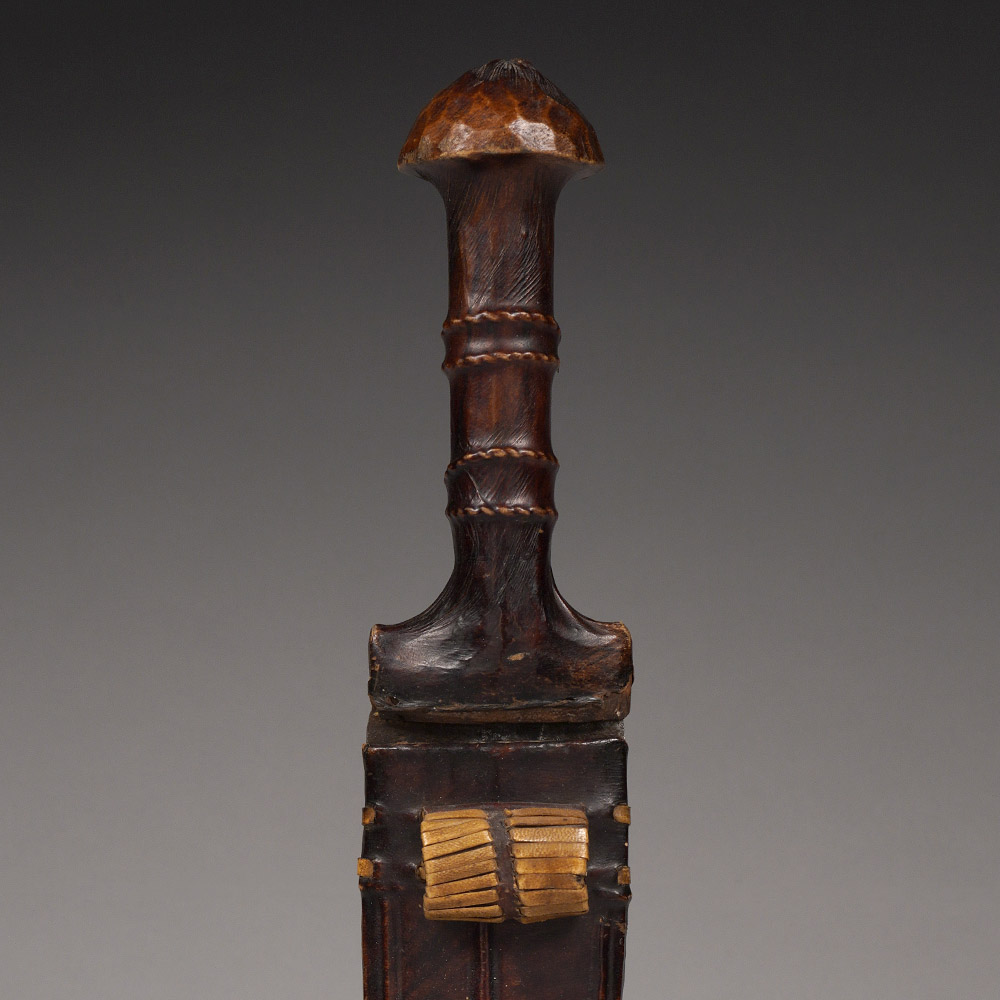 Asymmetrical Short Sword in Sheath Bariba, Republic of Benin