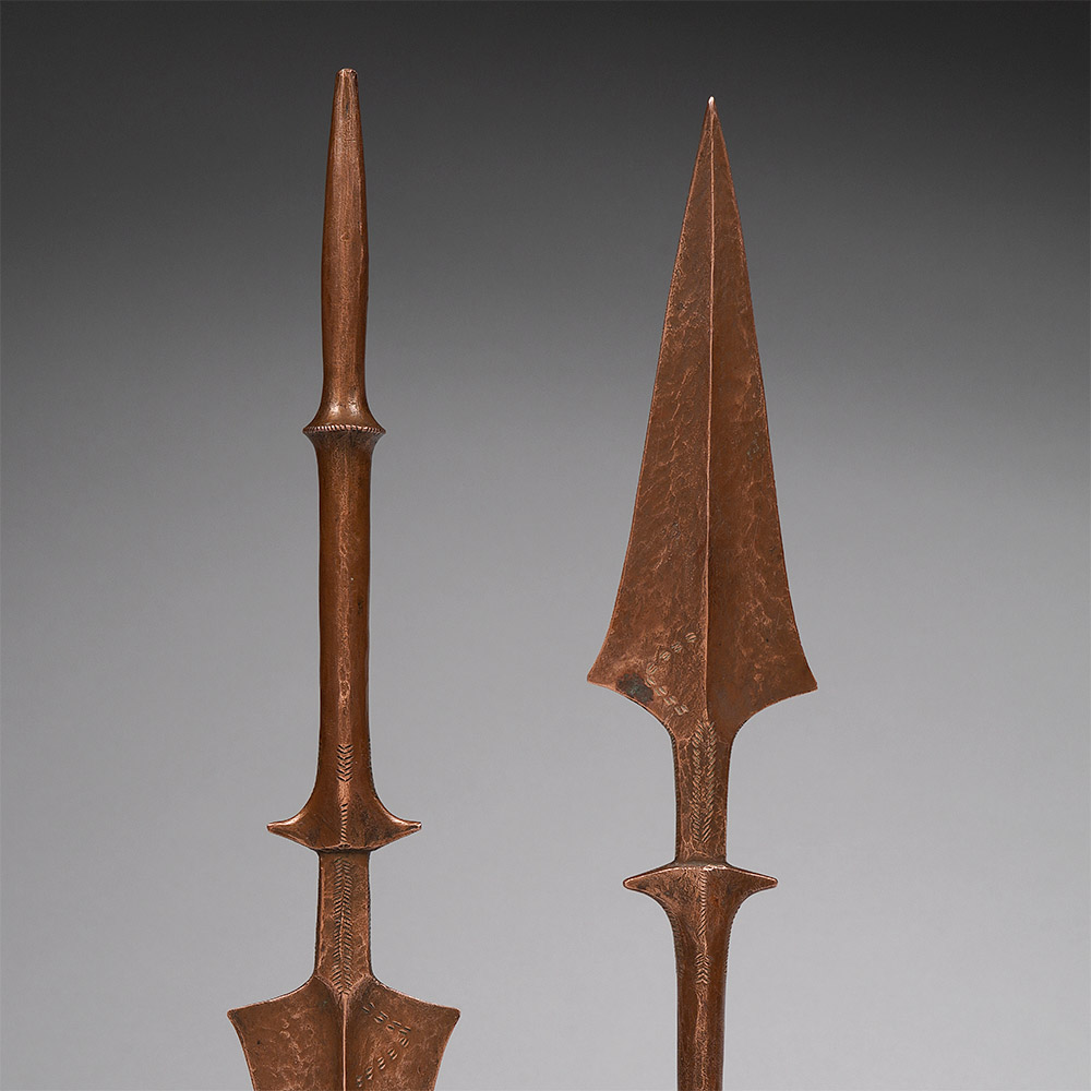 Pair of Solid Copper Balingbwa Daggers, Tetela, D.R. Congo