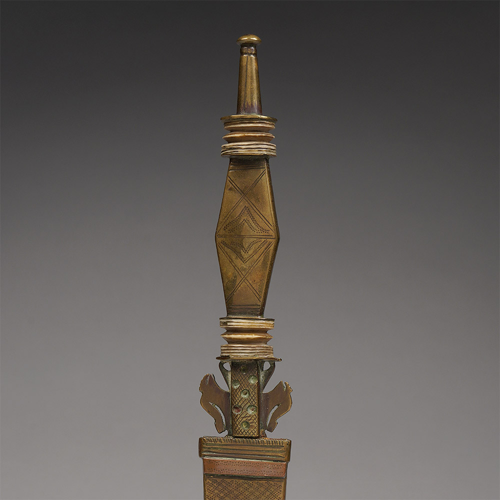 Asymmetrical Dagger in Metal Scabbard Manding (Mandingo), Senegal / Sierra Leone