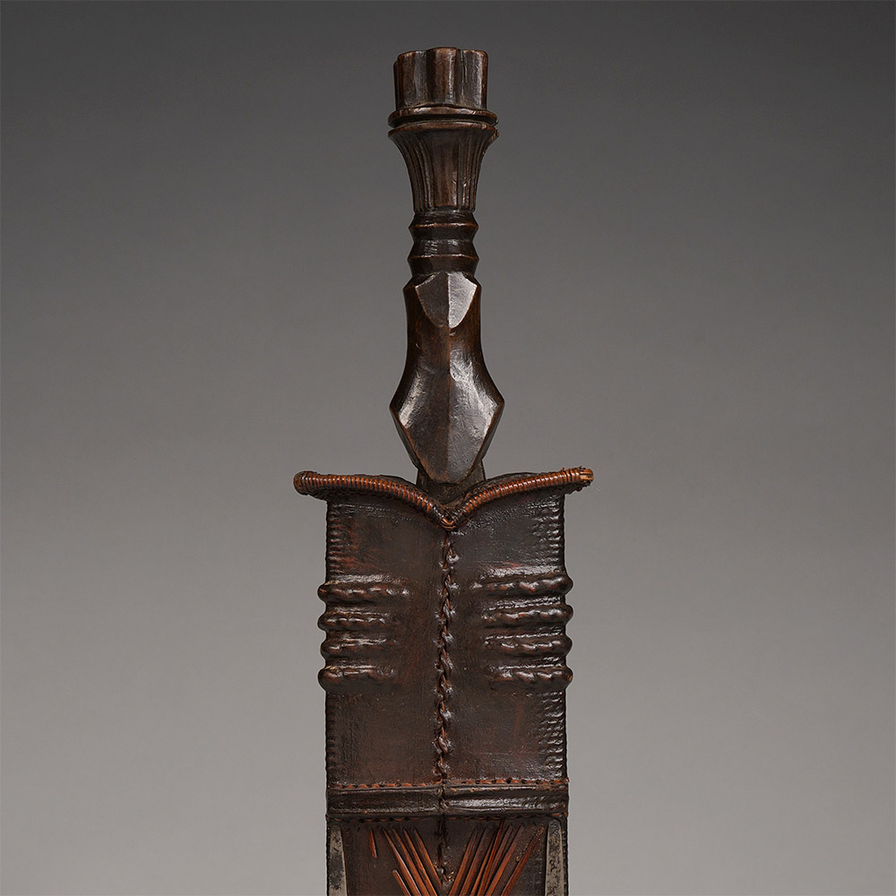 Mpuku Short Sword in Sheath Salampasu, D.R. Congo