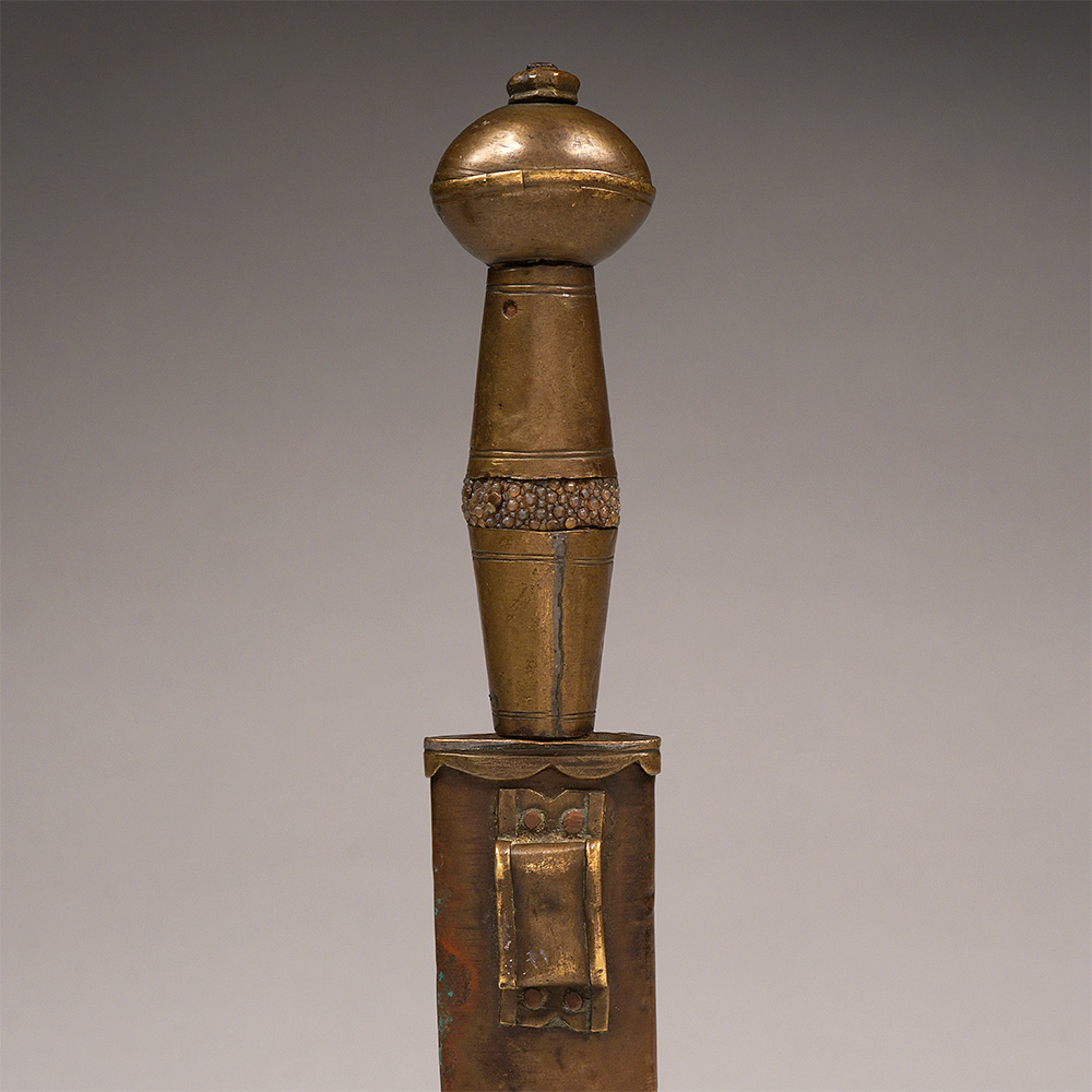 Asymmetrical Dagger in Metal Scabbard Manding (Mandingo), Senegal / Sierra Leone