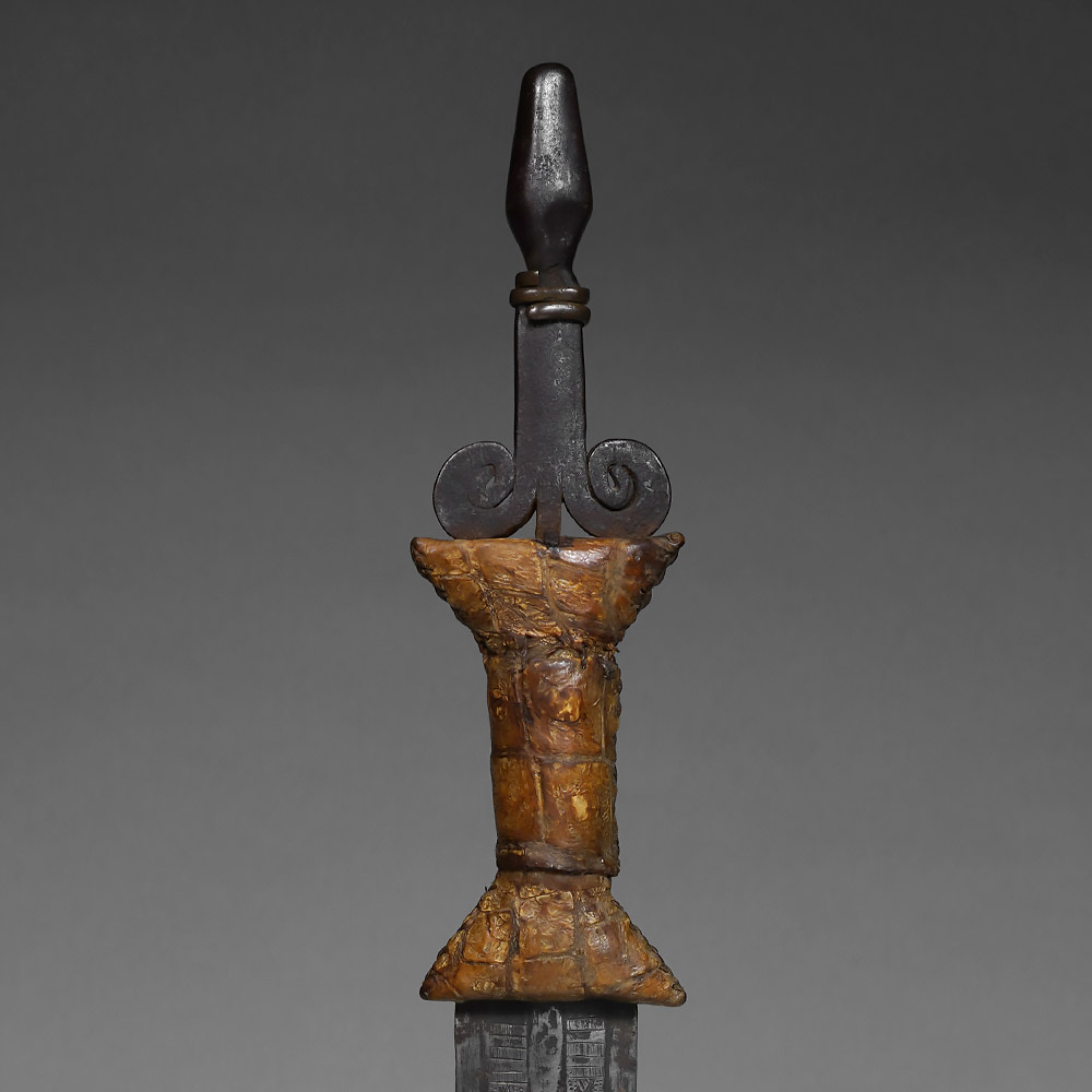 Long Sword Heavily Incised Daba Ndjeny Northern Cameroon Eastern Nigeria