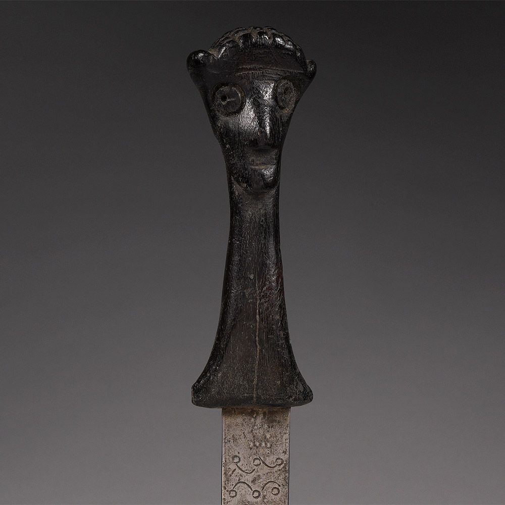 Nubian Blade with Figural Handle Possibly Shilluk, South Sudan