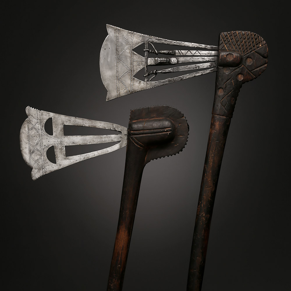 Pair of Ceremonial Axes, Luba Lunda, D.R. Congo