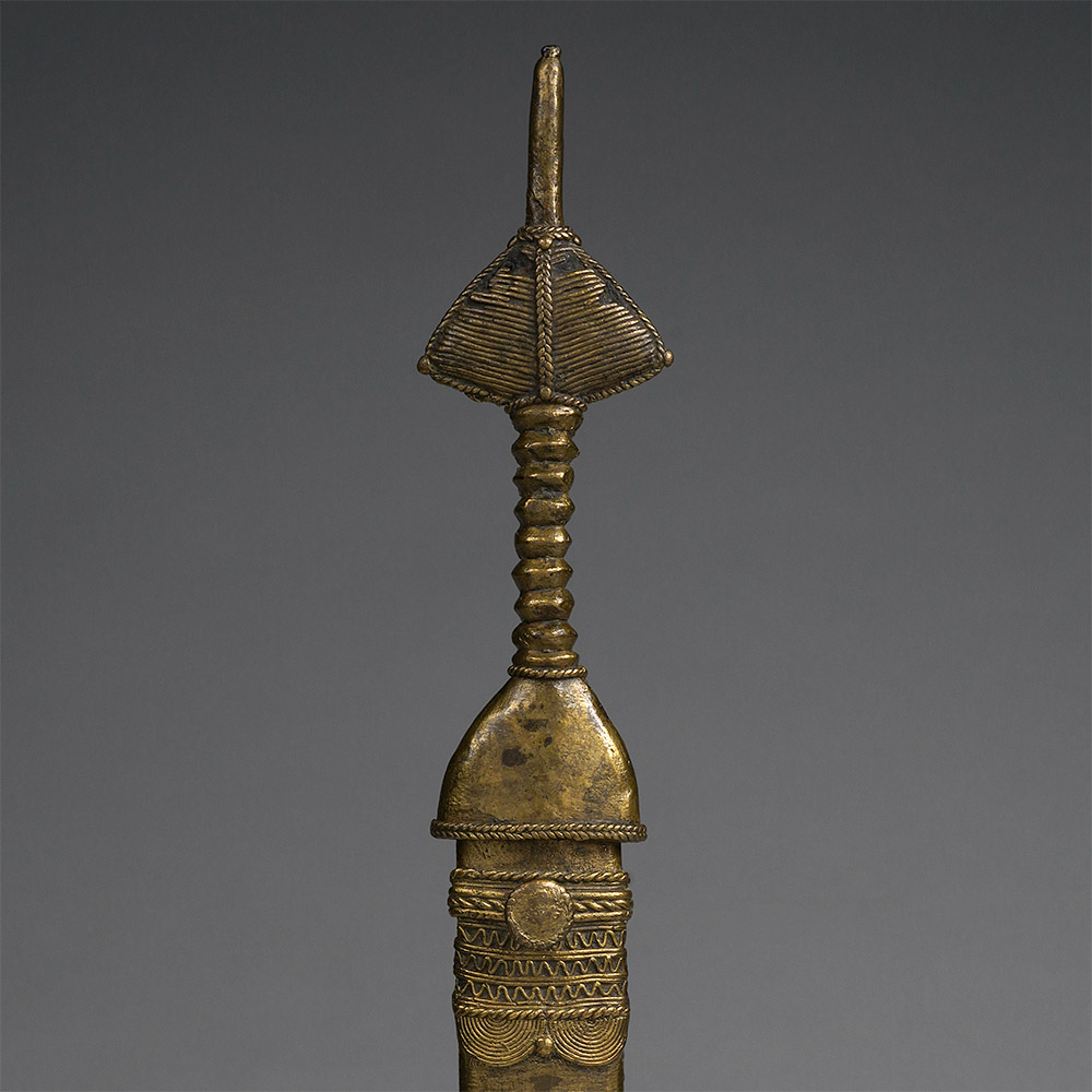 Ceremonial Knife with Brass handle and Scabbard Bata / V&eacute;r&eacute;, Nigeria
