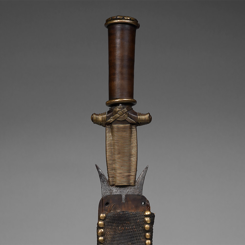 Short Sword with Scabbard, Ntsakh or Fa Fang, Gabon / Equatorial Guinea / Cameroon