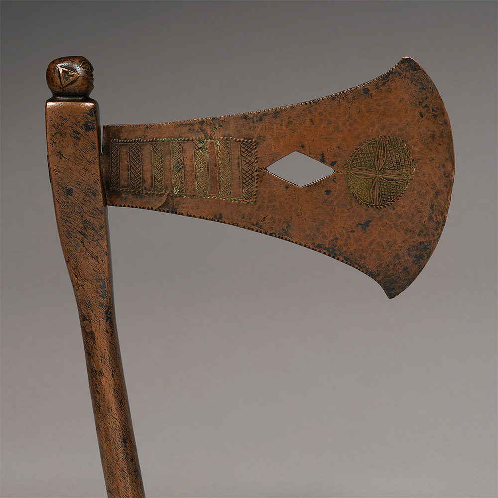 Anthropomorphic Copper Axe Kalemie D.R. Congo