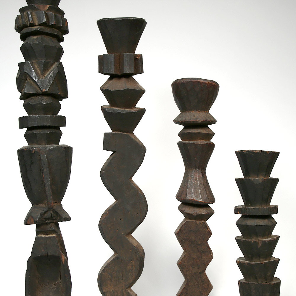 Group of Geometric Posts, Nupe, Nigeria