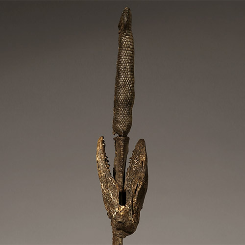 Ceremonial / Prestige Blade with Open-Mouth Monitor Sheath Hameg, Ingessana / Fur (Mahdiyah) / Fundj, Sudan