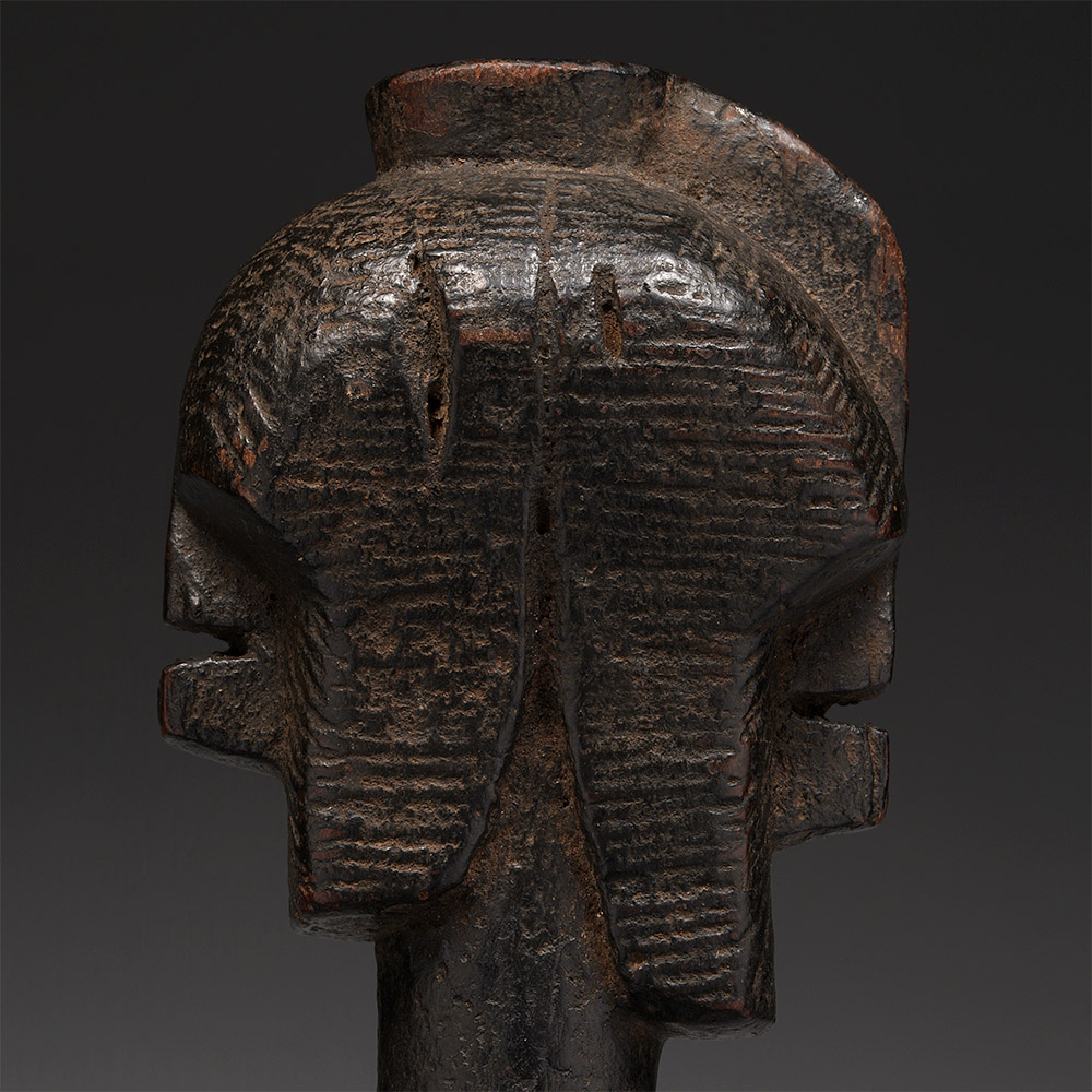 Kilonda Axe with Janus Kifwebe masks Songye DR Congo