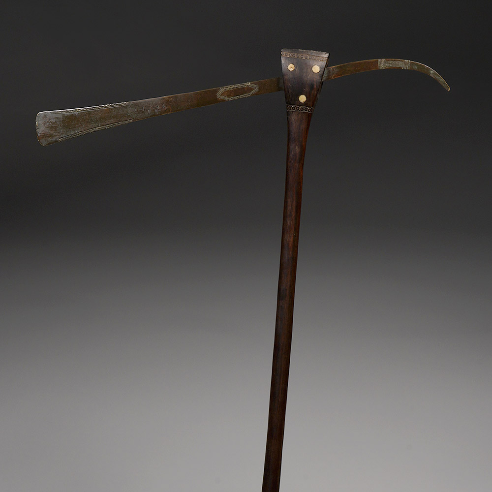 Colossal Slot Axe with Brass Blade, Tanzania