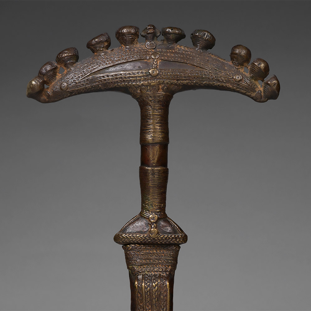 Ceremonial Knife with Brass handle and Scabbard Bata / V&eacute;r&eacute;, Nigeria